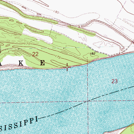 Topographic Map of Kangaroo Point Dikes, AR