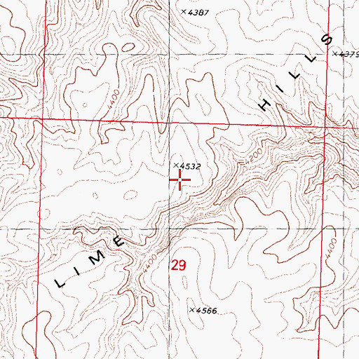 Topographic Map of Lime Hills, AZ