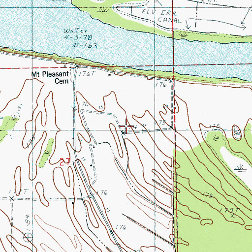 Topographic Map of Mount Pleasant School (historical), AR