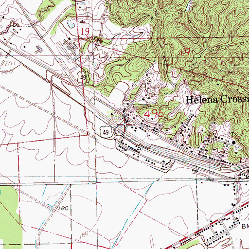Topographic Map of Stephens School (historical), AR