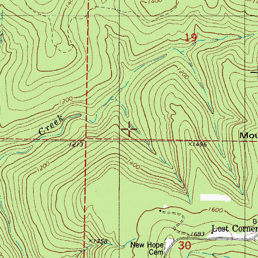 Topographic Map of Township of Hill (historical), AR