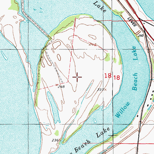 Topographic Map of Jones Island, AR