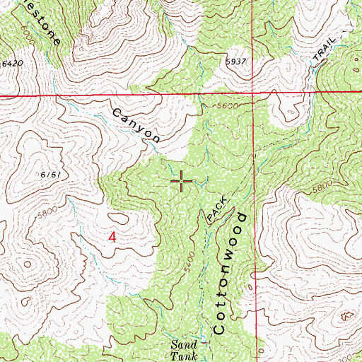 Topographic Map of Limestone Canyon, AZ