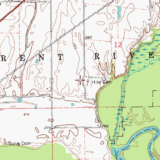 Topographic Map of Hite School (historical), AR