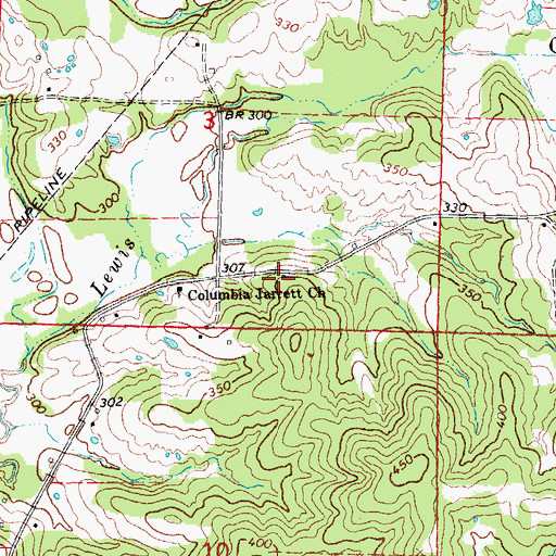 Topographic Map of Jarrett School (historical), AR