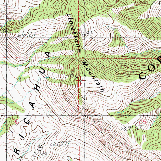Topographic Map of Limestone Mountain, AZ