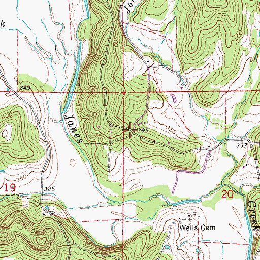 Topographic Map of Kingsville (historical), AR