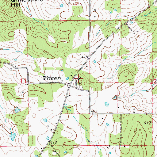 Topographic Map of Mount Pleasant Church, AR