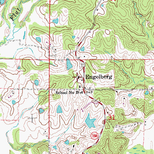 Topographic Map of Saint John the Baptist Catholic Church, AR