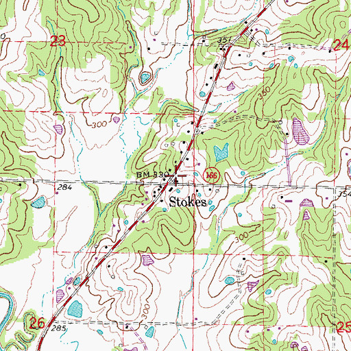 Topographic Map of Stokes School (historical), AR