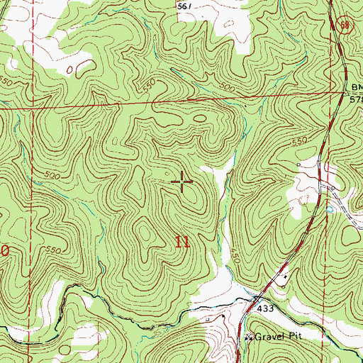 Topographic Map of Township of Big Rock (historical), AR