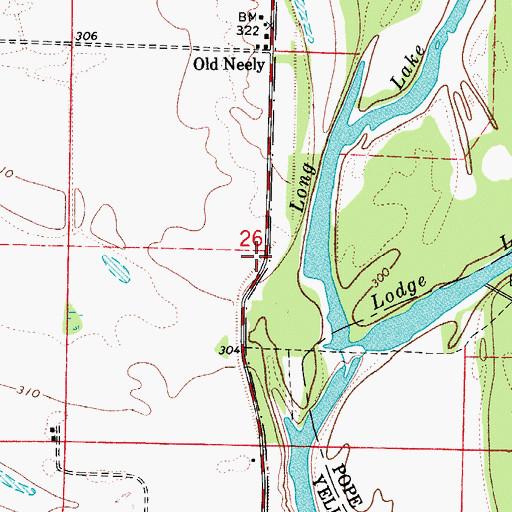 Topographic Map of Coopers Store (historical), AR