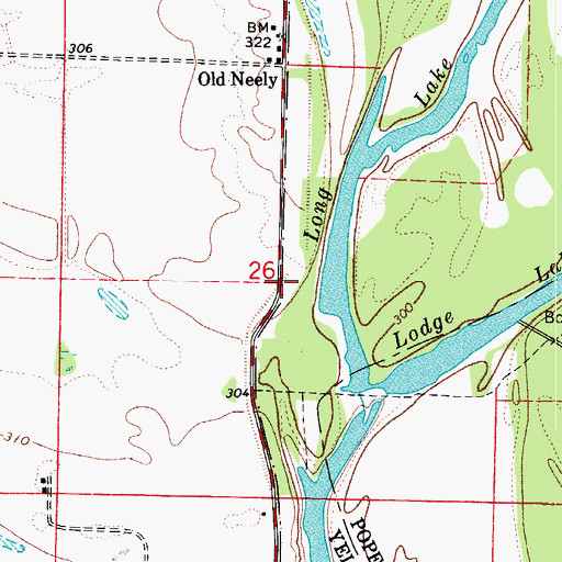 Topographic Map of Neely School (historical), AR