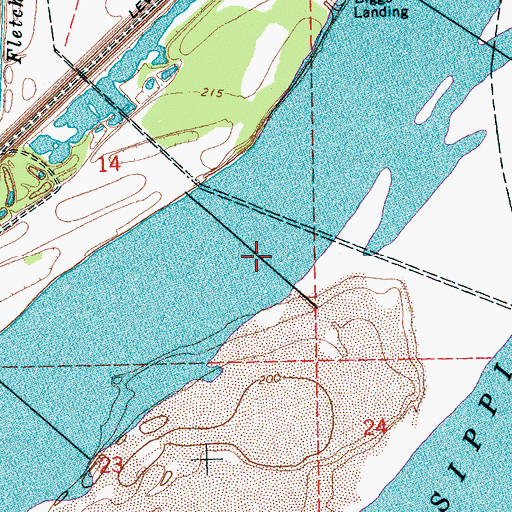 Topographic Map of Dismal Point Dikes, AR