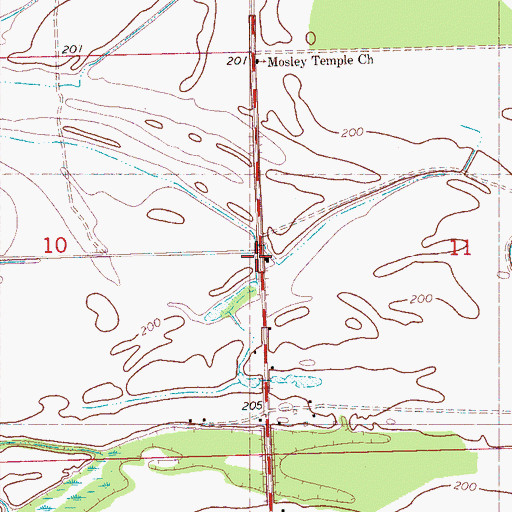 Topographic Map of Green River School (historical), AR