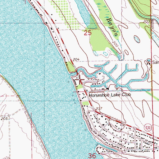 Topographic Map of Harris Club (historical), AR