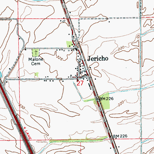 Topographic Map of Lake Grove Church, AR