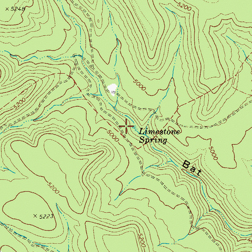 Topographic Map of Limestone Spring, AZ