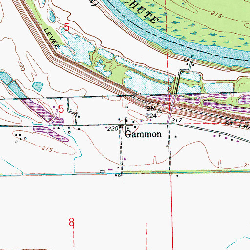 Topographic Map of New Zion School (historical), AR
