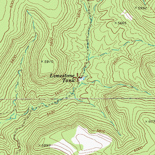 Topographic Map of Limestone Tank, AZ