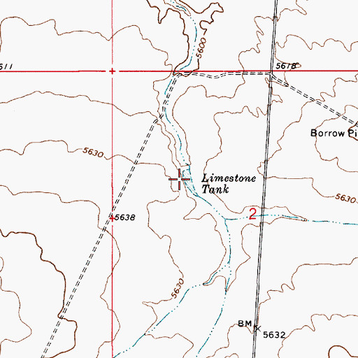 Topographic Map of Limestone Tank, AZ