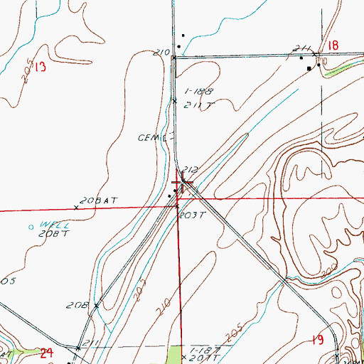 Topographic Map of Merck (historical), AR