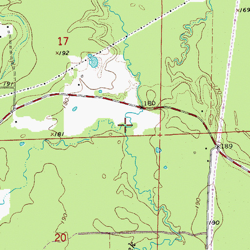 Topographic Map of Cane Creek, AR