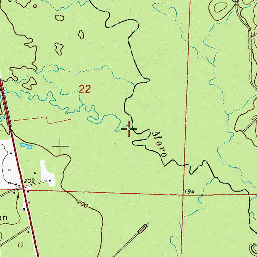 Topographic Map of Guice Creek, AR