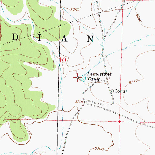 Topographic Map of Limestone Tank, AZ