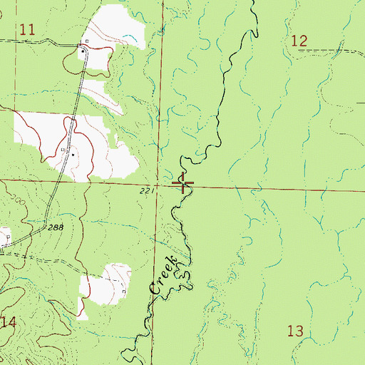 Topographic Map of Little Cypress Creek, AR