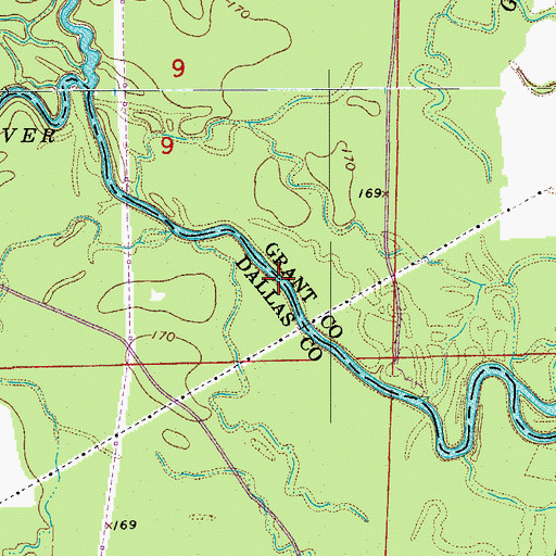 Topographic Map of Mornings Ferry (historical), AR