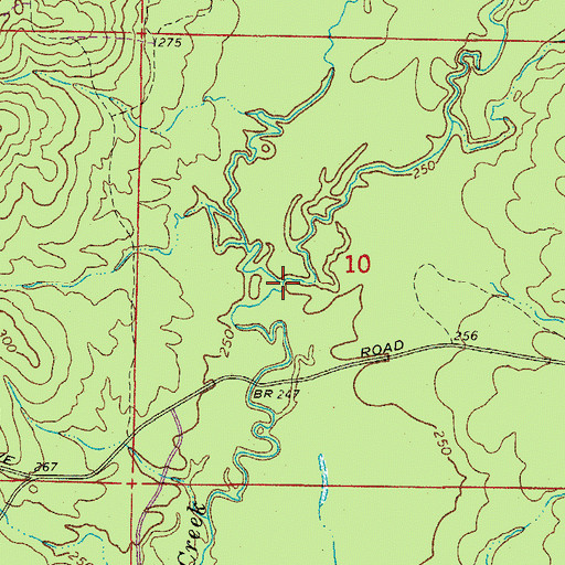 Topographic Map of Smith Creek, AR