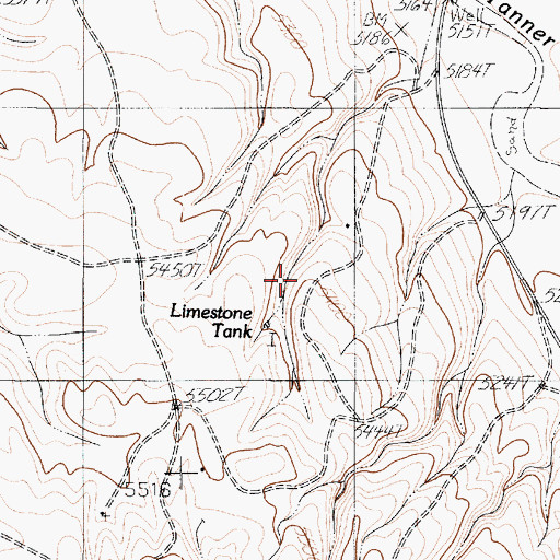 Topographic Map of Limestone Tank, AZ