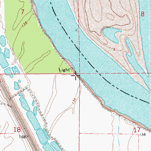 Topographic Map of Cypress Bend Revetment, AR