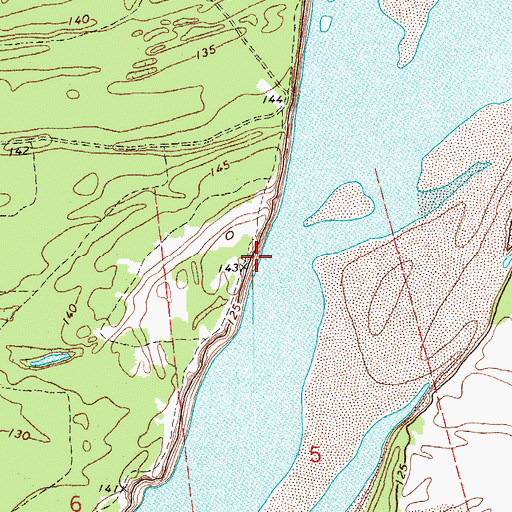 Topographic Map of Pair O' Dice Revetment, AR