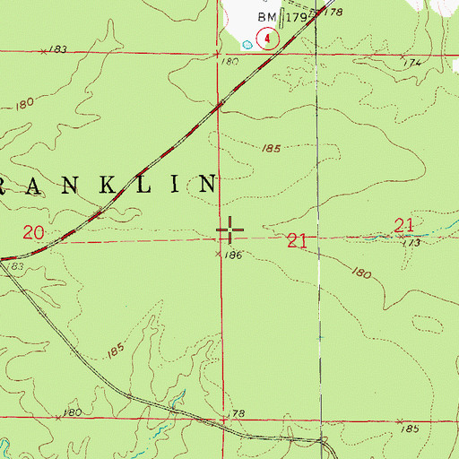 Topographic Map of Township of Prairie (historical), AR
