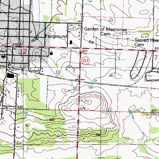 Topographic Map of Thessing (historical), AR
