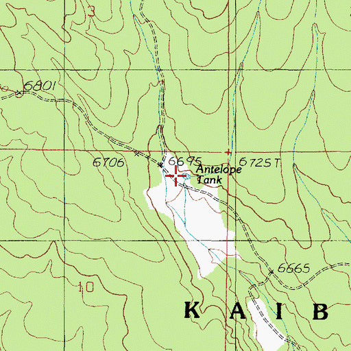 Topographic Map of Antelope Tank, AZ