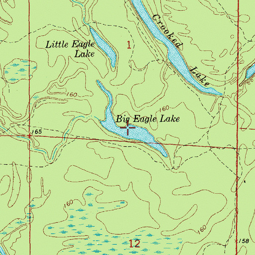 Topographic Map of Big Eagle Lake, AR