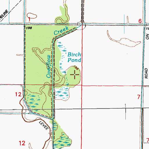 Topographic Map of Birch Pond, AR