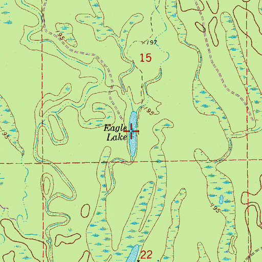 Topographic Map of Eagle Lake, AR