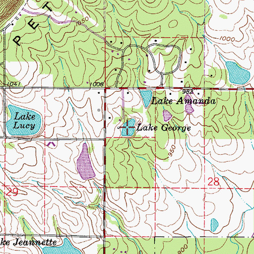 Topographic Map of Lake George, AR