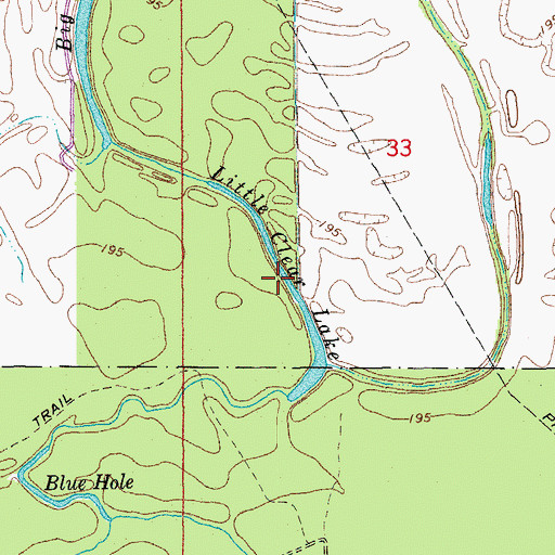 Topographic Map of Little Clear Lake, AR
