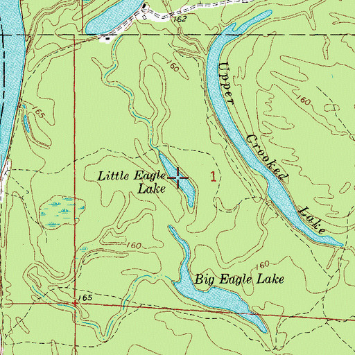 Topographic Map of Little Eagle Lake, AR