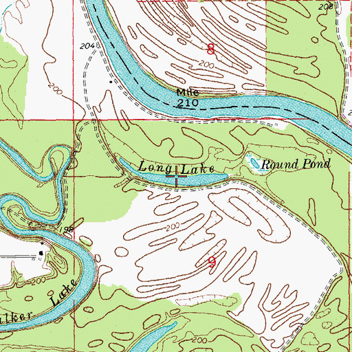 Topographic Map of Long Lake, AR
