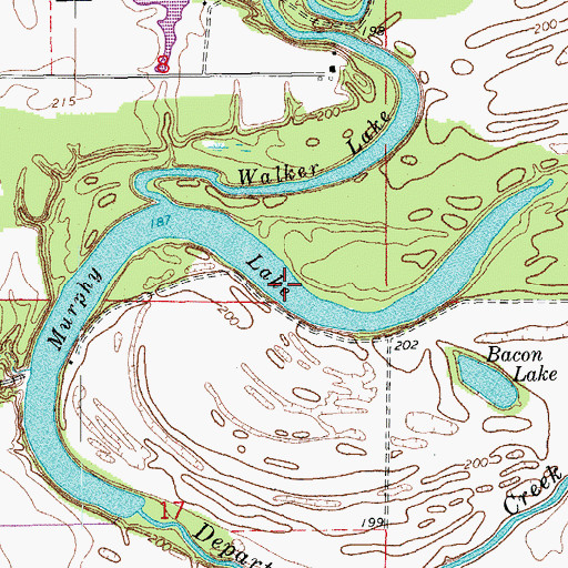 Topographic Map of Murphy Lake, AR