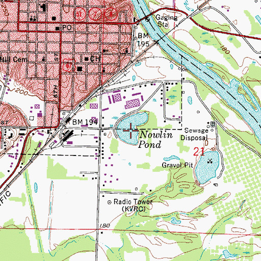 Topographic Map of Nowlin Pond, AR