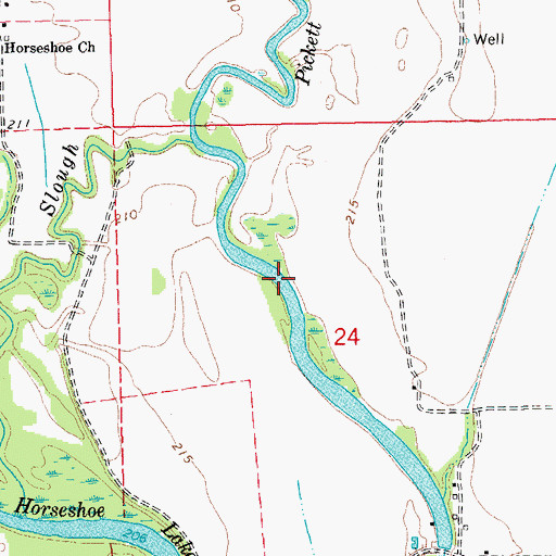 Topographic Map of Pickett Lake, AR