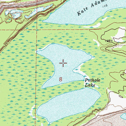 Topographic Map of Pothole Lake, AR