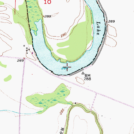 Topographic Map of Roseborough Lake, AR